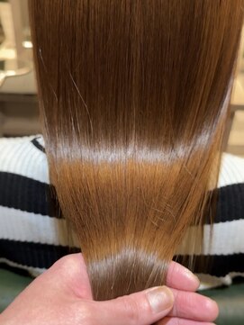 ランソ 新宿(RUNSO) くびれヘア×アプリコットオレンジ×夏×ハイライトカラー