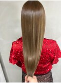 髪質改善＊ロングレイヤーグレーベージュ＊美髪【Zina船橋】