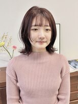 ヘアー アイス 御器所本店(HAIR ICI)&nbsp;夏レイヤーカット×暖色カラー透明感大人可愛いヘア