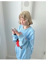 ミュー(Mu)&nbsp;裾カラー　ローライト　デザインカラー