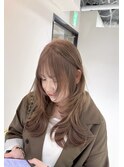 透明感ブラウン/ハッシュカット/レイヤースタイル
