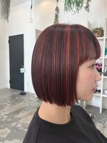 ボンドヘアステージ 良福寺店(BOND hair stage)&nbsp;地毛を活かしたレッドオレンジハイライト