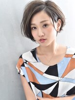 オウル(Owll)&nbsp;アシメ丸みショート☆ブルージュデザインカラー　無造作カール