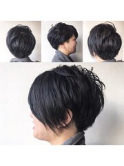 個性派アシメショート