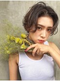 外国人風ハイライトショート
