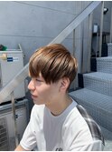ハイトーン束感マッシュ