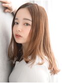 セミロング×ナチュラルベージュ...