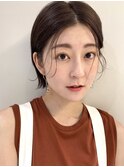 前髪あり　前髪長め　ボブ　ミニボブ　外ハネ　内巻き　小顔