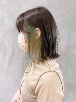 アイティーバイアルバム 松戸店(IT by ALBUM)&nbsp;オリーブ_マッシュショートフェザーバング_ba345121