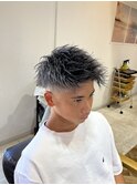 短髪にスキンフェード