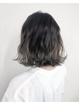 アオアクア バイ グルグル 小岩店(ao akua by GULGUL) 前髪 ネイビー×シルバー グラデーションカラー 小岩