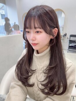 ノエシキカ(noe sikika)の写真/[栄/矢場町]韓国風カットで今っぽヘアが叶う♪顔周りレイヤーで個性を活かした小顔テクニックも人気の秘密!