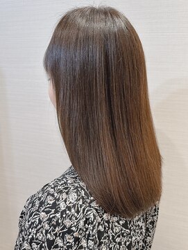 コーエン(cowen) 大人可愛いセミディ美髪グレージュ縮毛矯正ストレート髪質改善