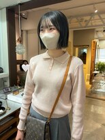 アルク(alku)&nbsp;ミニボブオリーブカラー透明感カラーヘアアレンジ【meg】