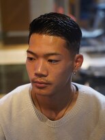 メリケンバーバーショップ コウベ(MERICAN BARBERSHOP KOBE) ダークアッシュニュアンスパーマ
