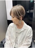 白髪ぼかしコントラストハイライト