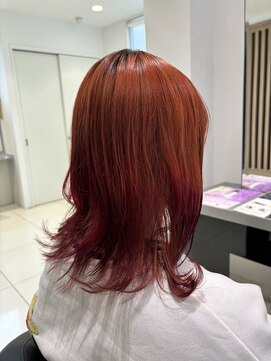 アッシュ 稲田堤店(Ash) セミミディオレンジグラデーション