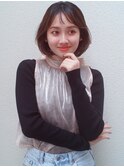 切りっぱなしボブエアリーロング美髪ピンクブラウン