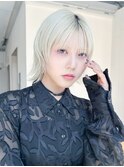 ミディアムウルフカットウルフレイヤー美髪_F40077