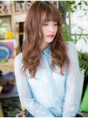 韓国風バイヤージュ暖色系カラー小顔パーマh4戸頭20代30代40代