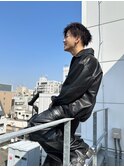 ハイライトカラーミルクティーベージュレイヤーカット