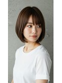 小顔モテボブ/ナチュラルボブ/内巻きワンカール/くびれショート