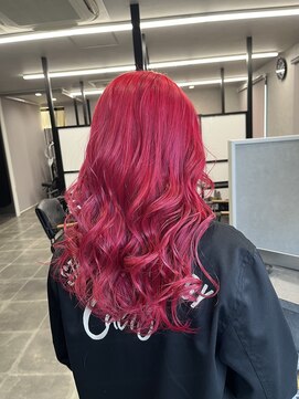 バダス(Badass) レッド　ピンク　派手髪