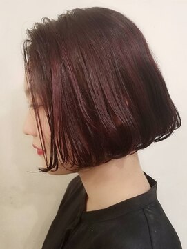 ブロック ジャポン(bloc japon) 大人のワインレッドモードボブ ショートボブ