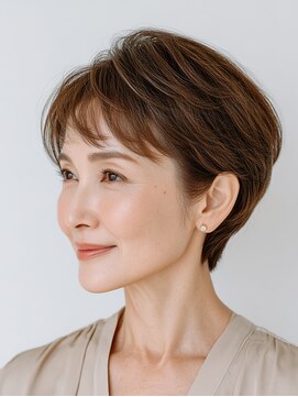 クラゲヘアー/小顔/ココアベージュ/オリーブグレー/川西