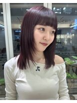 ガーデンヨコハマ(GARDEN YOKOHAMA)&nbsp;ワインレッド バーガンディ  暖色カラー ミディアムレイヤー