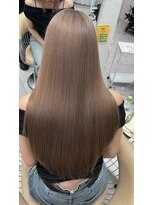 天神美容室 福岡ヘーゼルベージュ/レイヤーカット/ハイトーン