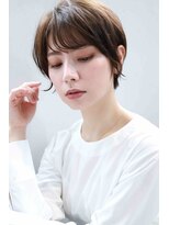 ムウ 難波(MOU)&nbsp;クールショートボブ前髪イメチェンピンクベージュ30代40代50代