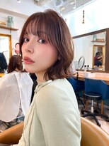 ロンドアベニール 北千住(Lond avenir)&nbsp;ミルクティーベージュ/レイヤーボブ韓国巻き顔周りカット/北千住