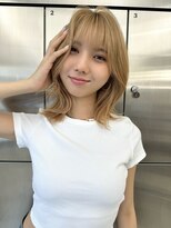 サンド ミュウ 横浜店(sand mieu)&nbsp;【2027トレンド】小顔顔まわりカット×抜け感外ハネミディ