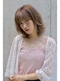 マッシュウルフピンクグレージュ