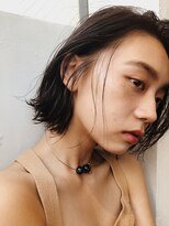 ロマリア 渋谷 渋谷宮益坂(Lomalia)&nbsp;【Lomalia /渋谷】ヌーディーボブ　切りっぱなしボブグレージュ