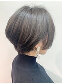 アッシュブラウン×デザインカラー×ベージュ