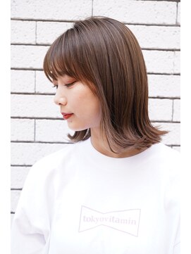 ロンド ルージュ 銀座店(Lond rouge) グレージュ外ハネボブ