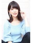 [OCEAN Hair&Life藤原純] 大人可愛い外ハネミディ☆グレージュ☆