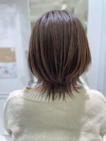 ファイブボックスヘアー 広島(five vox hair)&nbsp;外ハネ　ボブ　イルミナカラー　アディクシーカラー　白髪染め