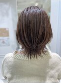 外ハネ ボブ イルミナカラー アディクシーカラー 白髪染め