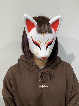 コマ(coma) 【coma中野】丸みショートボブ_ココアブラウンフリンジウェーブ