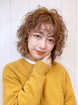 アイティーバイアルバム 八王子店(IT by ALBUM) ボブパーマ_イヤリングカラーラベンダーカラー_38321