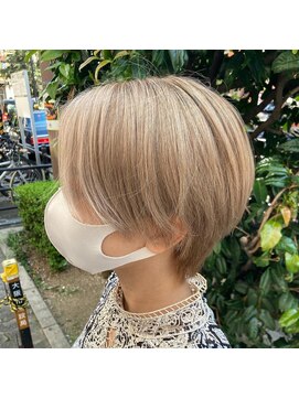 リー 京橋(Lee) 【Lee京橋】ショート×ハイトーンベージュ