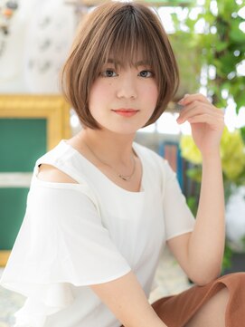 カバーヘア イヴ 戸頭店(COVER HAIR EVE) 外国人風透けバング小顔前下がりボブc戸頭20代30代40代