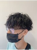 波巻きパーマ　マッシュスタイル