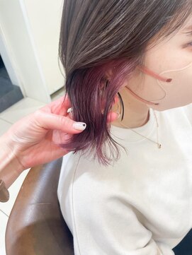 ネオリーブアイム 横浜西口店(Neolive aim) インナーカラー/ピンクパープル【横浜】w