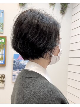 ラニハナクドウ(lanihana.kudo) +＊～丸いショートボブ【5Ｌｅｖｅｌオリーブ】～＊+