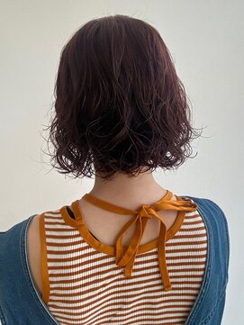 コト 福井大和田店(coto) 福井 ボブ パーマ 髪質改善 ワインレット レイヤー 20代