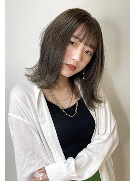 ルーム(Room) 韓国外ハネボブ/タンバルモリ/カーキグレージュ/髪質改善